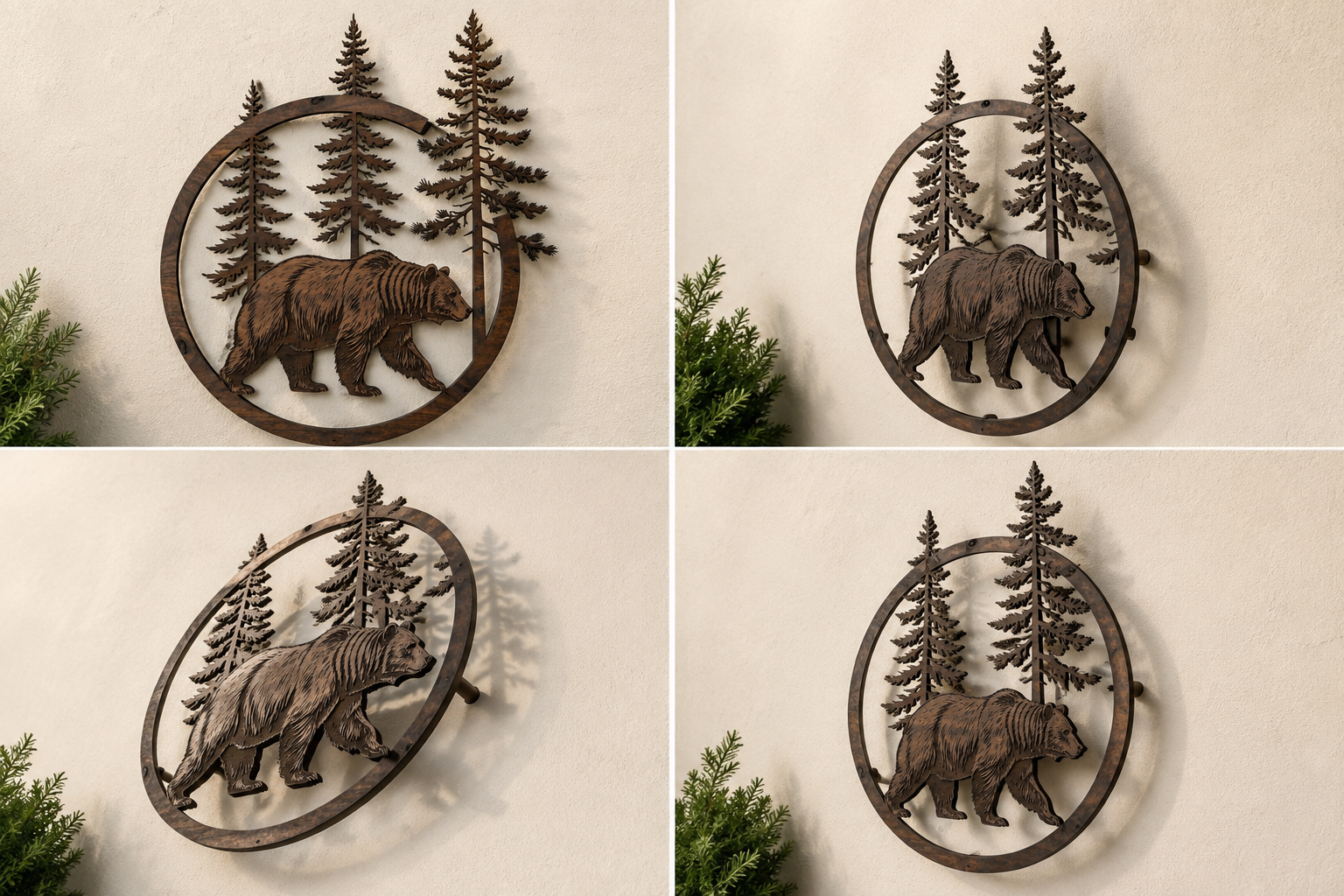 Bear Metal Sign, Forest Bear Wall Art, Rustic Cabin Decor, Outdoor Met