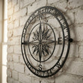 Compass Metal Sign, Personalized Coordinates Wall Art, Nautical Compas