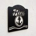Go With The Flow Metal Sign, Nautical Anchor Wall Art, Motivational Ph