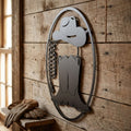 Cowboy Boots Hat Metal Sign, Western Lasso Wall Art, Ranch Cowboy Deco
