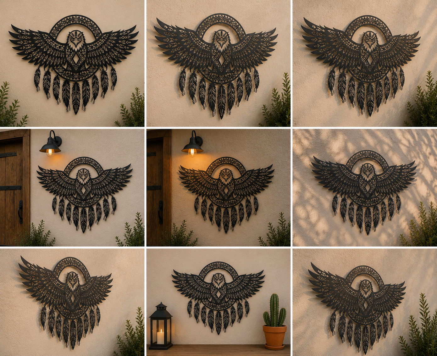 Eagle Dreamcatcher Metal Sign, Southwestern Eagle Wall Art, Tribal Eag