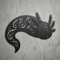 Axolotl Metal Sign, Cute Axolotl Wall Art, Tribal Axolotl Metal Decor